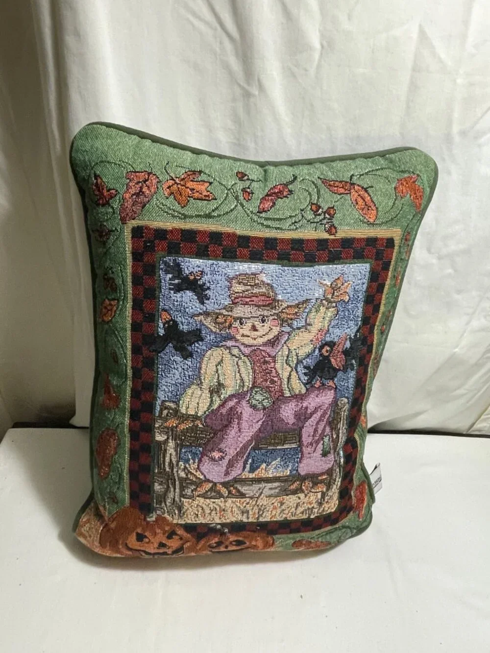 Riverdale Creative Promises Halloween Scarecrow Decorative Throw Pillow 13x14